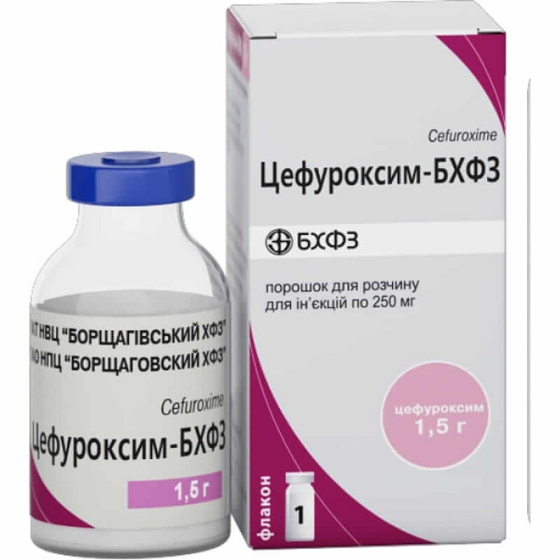 Цефуроксим-БХФЗ пор.д / ін.1.5г N1 фл.в / уп.